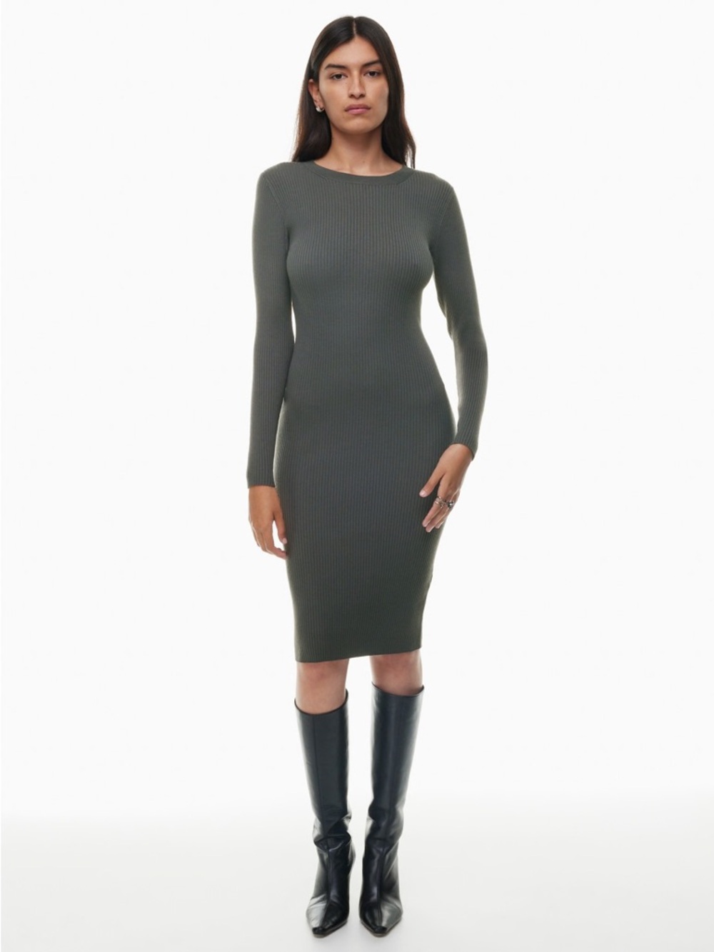 Aritzia Wilfred Townfolk Knit Midi Dress